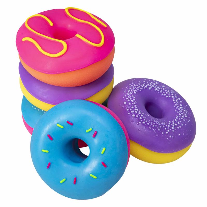 NeeDoh Dohnuts -  Sensory Toy with Fun Dough Filling - Assorted Designs - Ages 3 and Up - One randomly selcted piece
