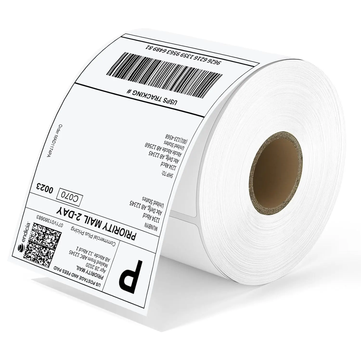 4x6 Direct Thermal Shipping Labels 500 PCS – BPA Free Waterproof Adhesive Shipping Label Paper for Thermal Printers, Strong Sticky Barcode Labels for USPS, UPS, FedEx, Shopify, eBay & Amazon (1/2/4/8 Rolls)