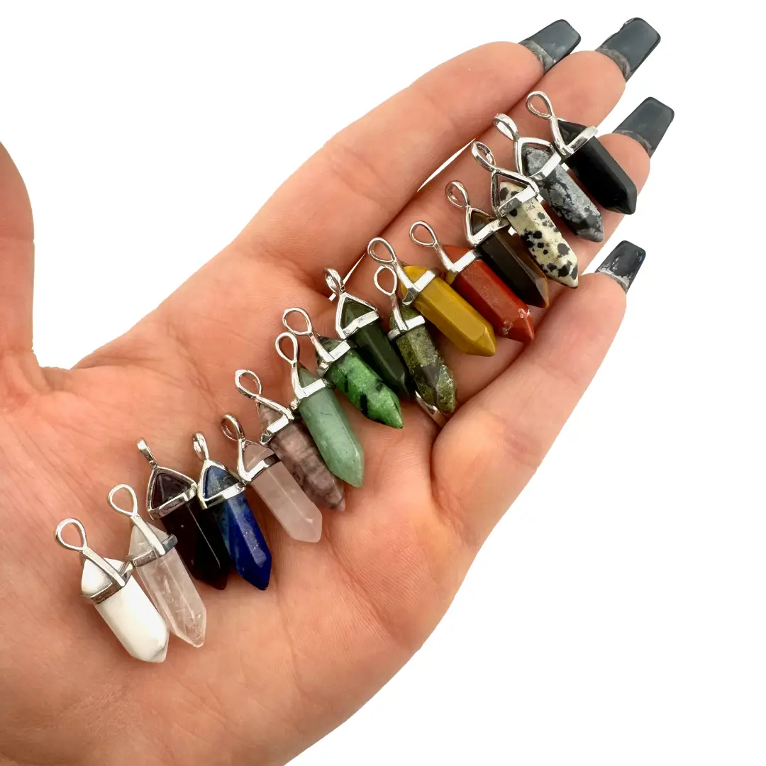 Moon Mountain Gems - Dainty Crystal Pendant - Gemstone Point Pendant
