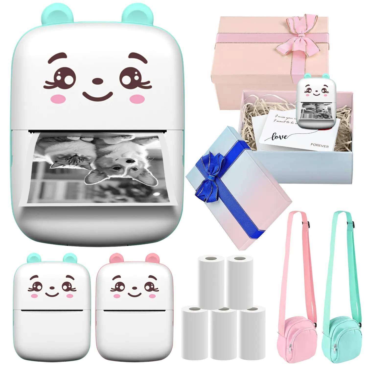 Wireless Thermal Pocket Printer – Inkless Portable Mini Printer for Printing Photos, Notes, Lists, Memos & Diaries. Wireless Compatible with iOS & Android. for Students, Teachers, Journal Lovers & DIY Gift Makers – Print Anything, Anywhere!