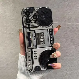 Vintage Cassette Tape Design Phone Case, Decorative Phone Protector Cover, Phone Compatible withiPhone17/16/15/14/13/12/11/X/XS/XR pro max plus miniSamsungS22/S23/S24/S25/S21/S26/A16/A14/A15/A35/A36/A53/A54FE PLUS ULTRA NOTE20ULTRA