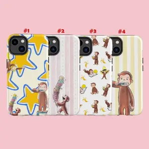 Curious George Phone Case: Cartoon Monkey, Shockproof Dual Layer