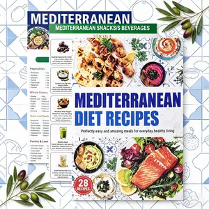 3 Pack Mediterranean Diet Chart Food ListSchedule, Mediterranean Ingredient Meal Plan Cookbooks, Serving Sizes Calories Net Carbs, Weight Loss Diet Recipes for Beginners, Heart Healthy Easy Recipe Guide for Kitchen & Office