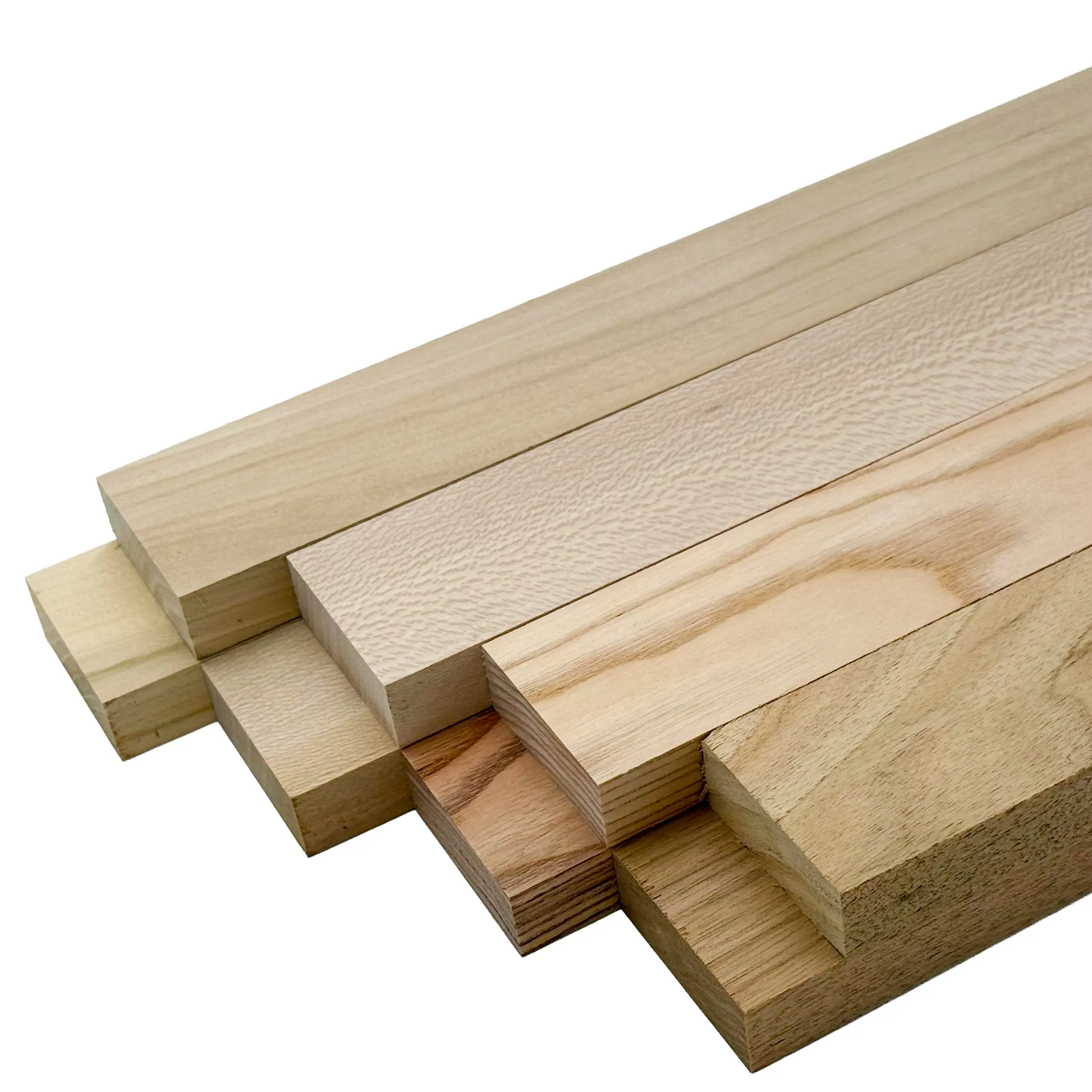 Domestic Exotic Variety Pack - Butternut, Coffeenut, Grey Elm, Quarter Sawn Sycamore - 3/4" x 2" (8 Pcs)