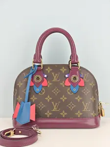 Pre-owned Damier Ebene coated canvas Clutches & Wristlets Louis Vuitton Monogram Totem Alma BB Bag【FL2165】