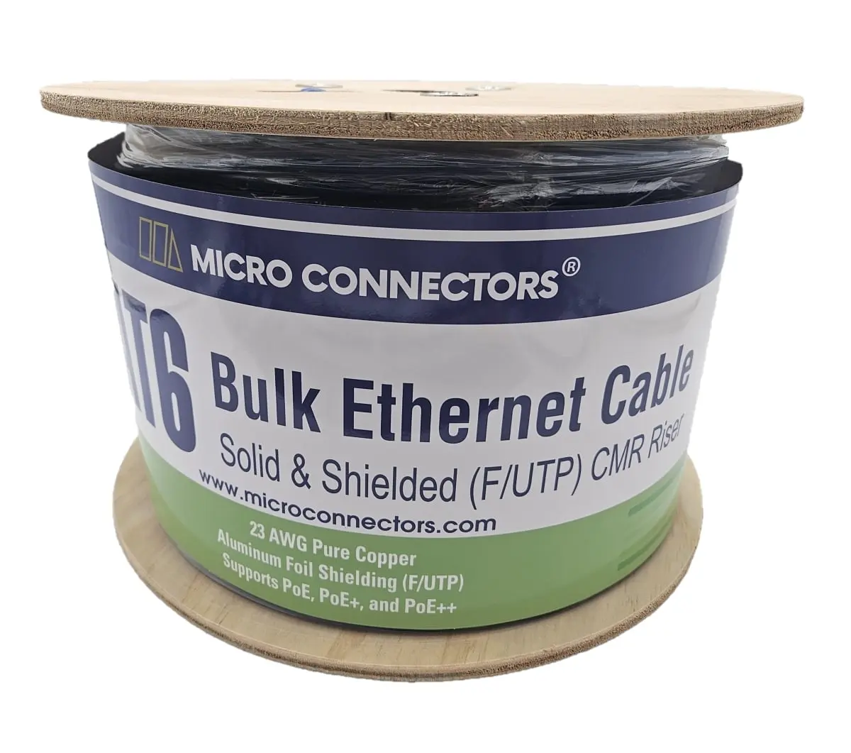 212 MAIN TR4-560SR-BL 1000ft CAT 6 Solid & Shielded (F/UTP) CMR Riser Bulk Ethernet Cables (23AWG, Blue)