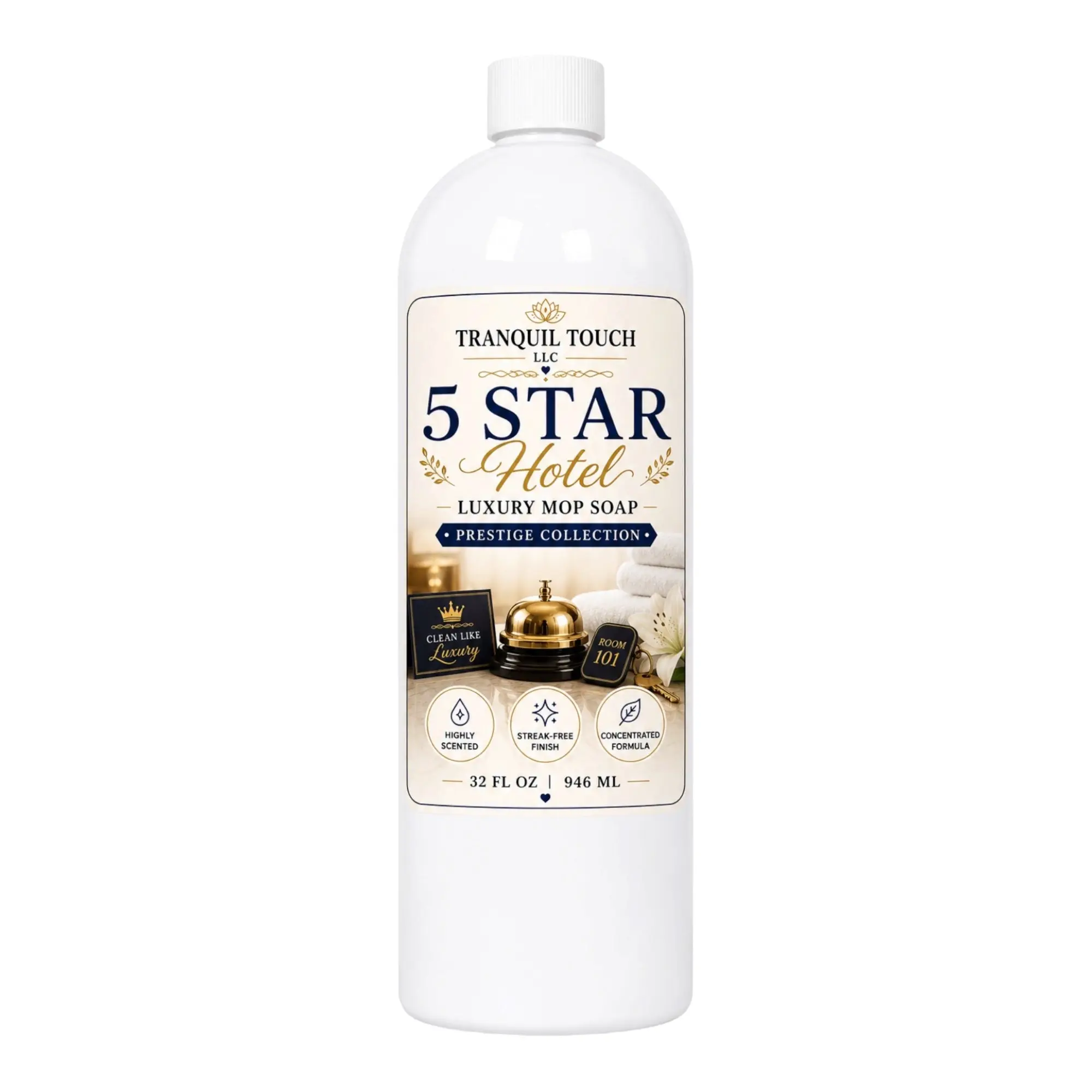 Tranquil Touch Prestige Scented Mop Soap Collection - 5-Star Hotel Luxury Powerful Eco-Friendly Cruelty-Free Household Floor Cleaner, Home Care Supplies