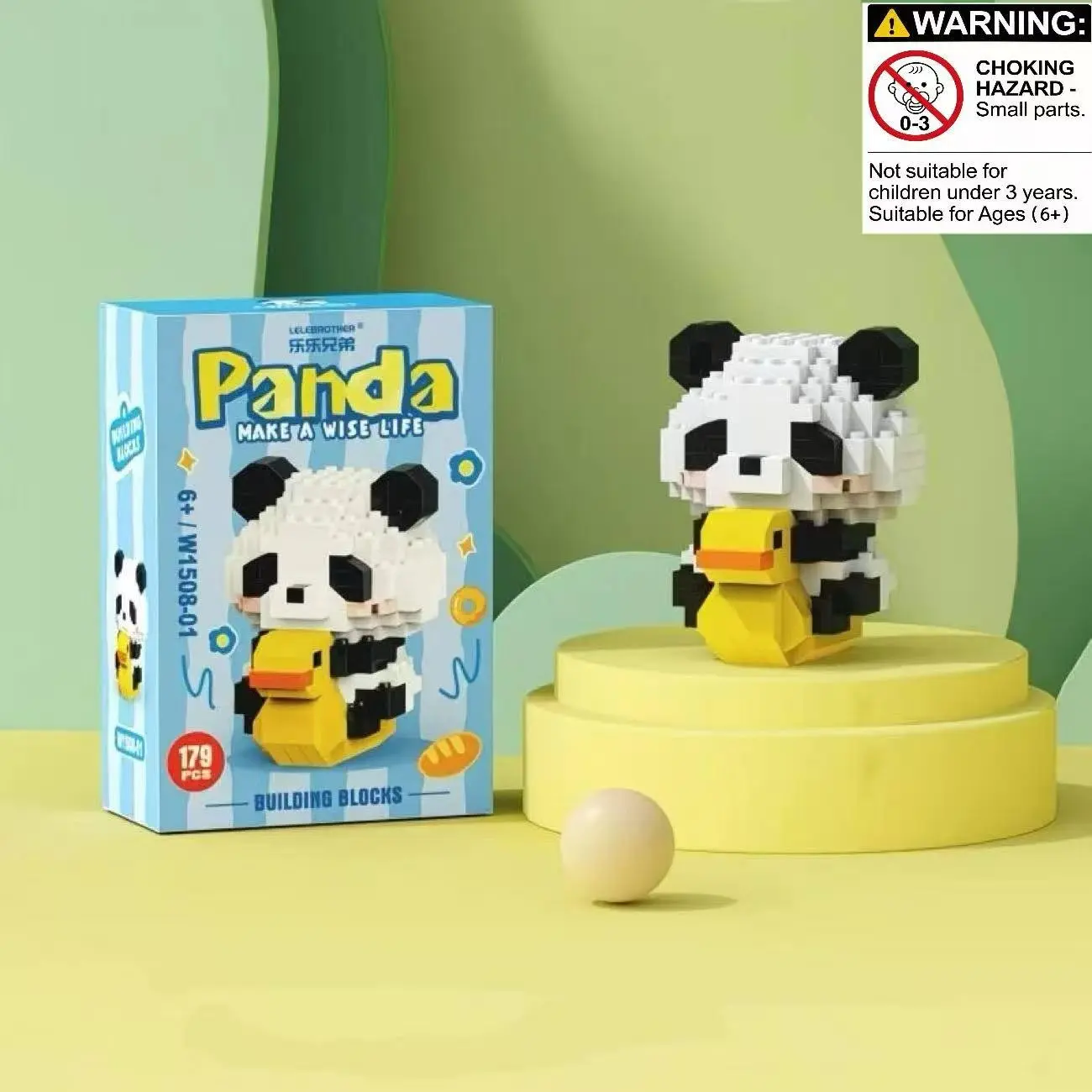 Cute Panda Building Blocks Set, DIY Building Set, Desktop Decoration, Holiday Birthday Gift, Unisex, No Battery, Batch Number 20250105, Collectible Construction Set, Building Block Sets