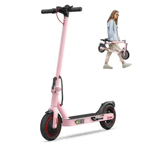 Pink Electric Scooter for Adults - 350W Motor, 18 Mph Max Speed, 12 Miles Range, 8.5" Pneumatic Tires, Dual Braking System, Foldable & Lightweight 26.4lbs, 5200mAh Battery with Energy Recovery, Stylish Scooter for Commute & Outdoor Adventures