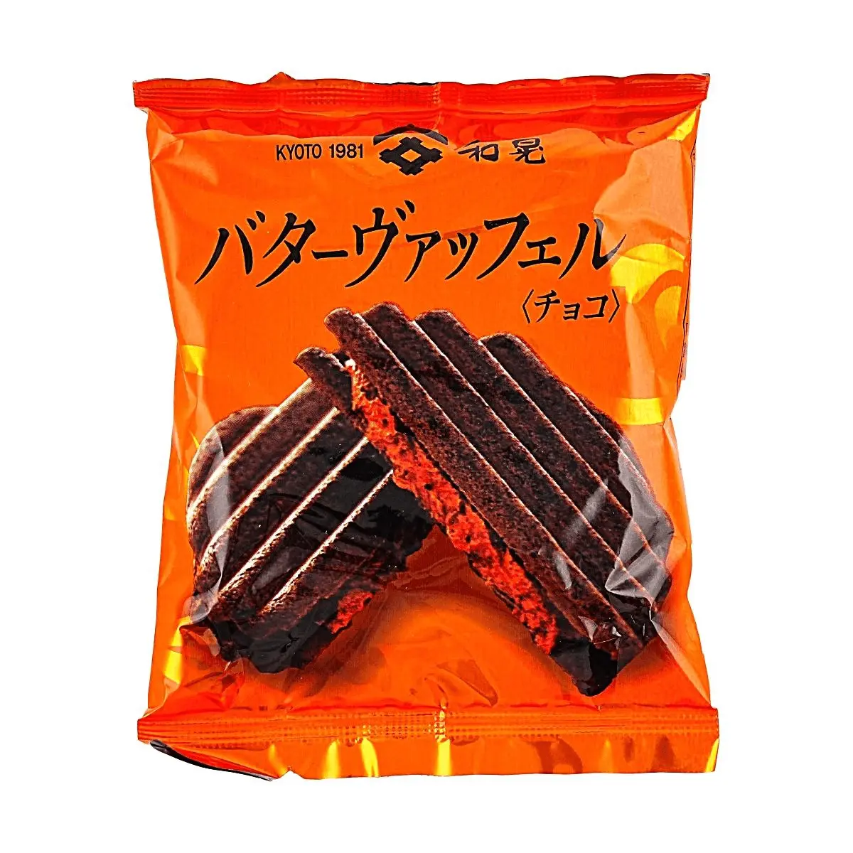 WAKO Japanese Chocolate Butter Waffle Cookies 28g - Crispy Snack for Tea Time