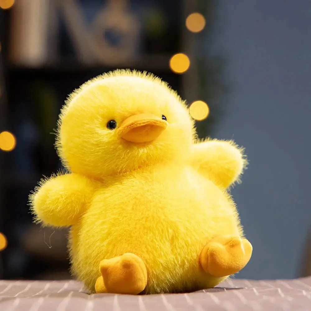 Fluffy Yellow Duck Plush Toy Kawaii Stuffed Farm Animal White Duck Soft Dolls Cuddle Gifts Easter Day Squishy Plushie Presents