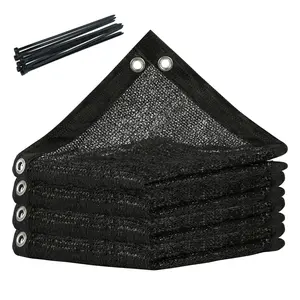 ColourTree 70% Black Shade Cloth - UV Resistant Mesh Tarp with Reinforced Grommets for Garden, Greenhouse, Kennel & Chicken Coop