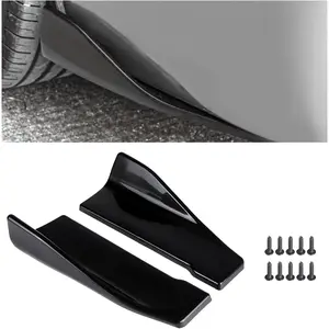 2 count Rear Bumper Lip Guards DIY  Exterior Decoration, Anti-  Parts & Trim for Diffuser Splitter, Canard Protector Installed at The Bottom,  Accessories (Bright Black)