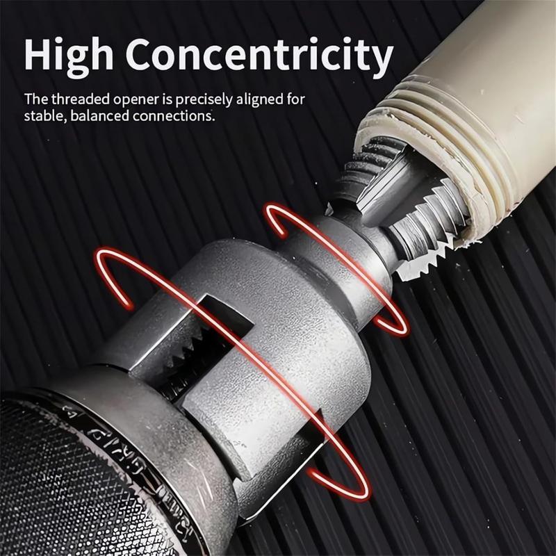 1/2'' 3/4'' PVC Pipe Thread Cutting Tool Integrated Internal & External Pipe Threading Tool Upgrade Pipe Thread Cutting Tool for Plumbing DIY Repairs 1/2'' 3/4'' PVC Pipe Thread Cutting Tool Integrated Internal & External Pipe Threading Tool Upgrade Pipe Thread Cutting Tool for Plumbing DIY Repairs