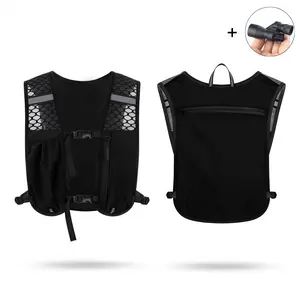 Running Vest Backpack + Mini Telescope Running Hydration Vest Backpack for Men Women Breathable Mesh &  with Water bottle pocket Phone pocket Adjustable Reflective for Hiking Cycling Outdoor Activewear Insulated pack