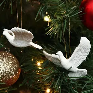 2pcs Holiday Decoration Hanging Pieces, Peace Dove Decorations, Flying Dove Ornament, Valentine's Day Gift