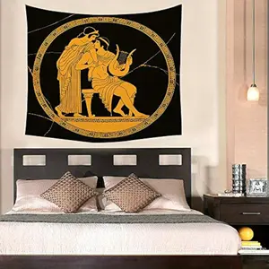 1pc of Vintage Greek Tapestry Featuring Mythological Scenes, Ideal for Decorating a Room. Suitable for Men, Women, And, Made of Polyester And Available in Sizes 51X60 And 60X40 Inches