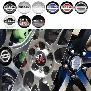 4Pcs 56mm Nissan Wheel Center Hub Caps, Replacement Decoration Car Wheel Rim Caps Fit for Nissan GTR Kicks Versa Sunny X-Trail Murano Auto Accessories