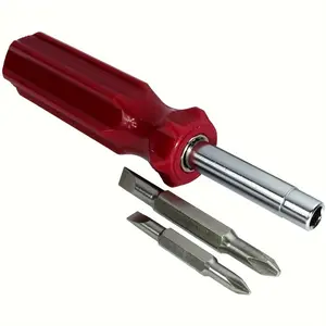 6 In 1screwdriver#1 And #2 Phillips, 3/16 And 5/16 Slotteds, 1/4" & 5/16" Nut Driver Bit Tubesnap-on 6 In 1 Multifunctional Screwdriver Bits