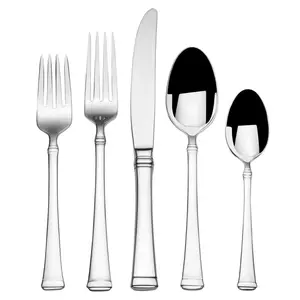 Mikasa Harmony 65-Piece 18/10 Stainless Steel Flatware Set, Service for 12, Polished Silverware with Serving Utensils, Dishwasher Safe