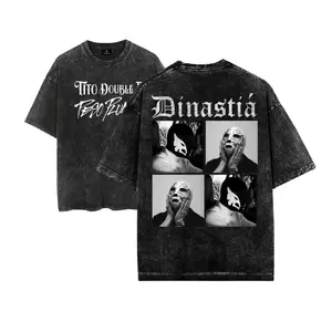 Dinastia Collab Washed Shirt, Latin Music Washed Shirt, Music Lover Shirt, 100% Cotton Unisex Shirt For Man And Woman