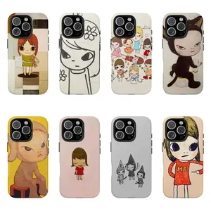 Yoshitomo Nara Art Phone Case - Aesthetic Japan Cover Compatible with iPhone 8-17