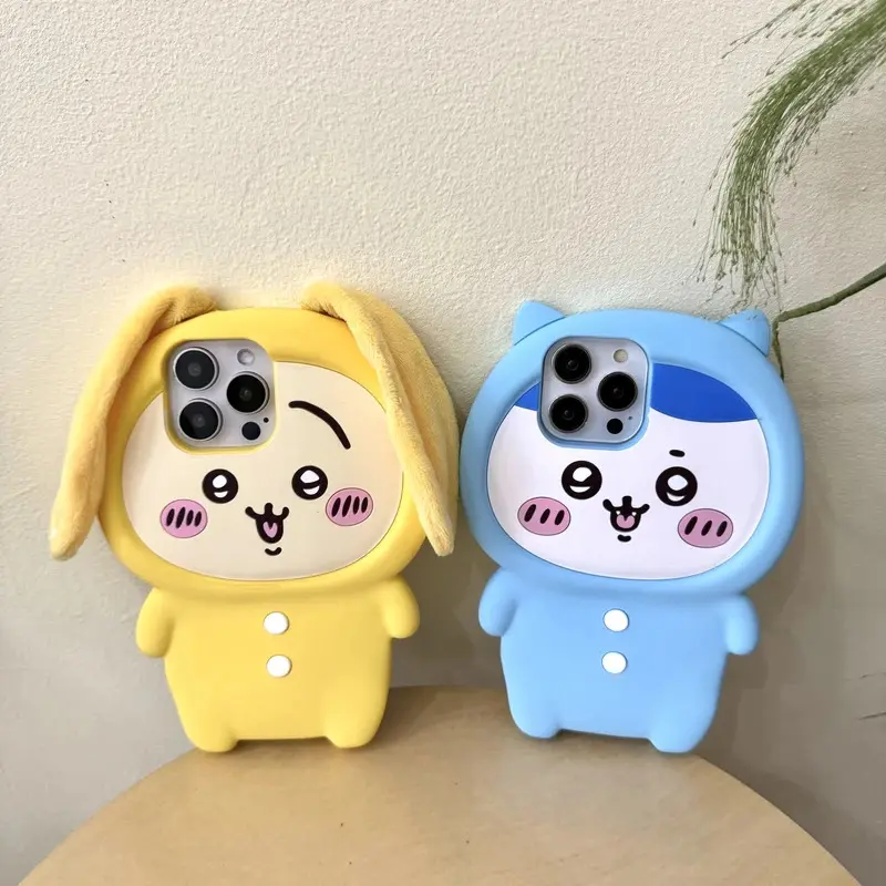 Kawaii Hachiware Usagi Phone Case Cartoon Anime For IPhone 14 15 16 Pro Max Soft Bumper Silicone