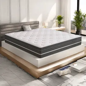 14 inch Medium Firm Hybrid Good Mattress Memory Foam and Pocket Spring Twin Full Queen King Size Mattress In a Box motion isolation Ergonomic Modern