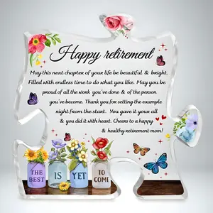Retirement Gift, Retirement Letter for Women, Retirement Present for Grandma, Desktop Decoration Sign for Colleague Boss Friend