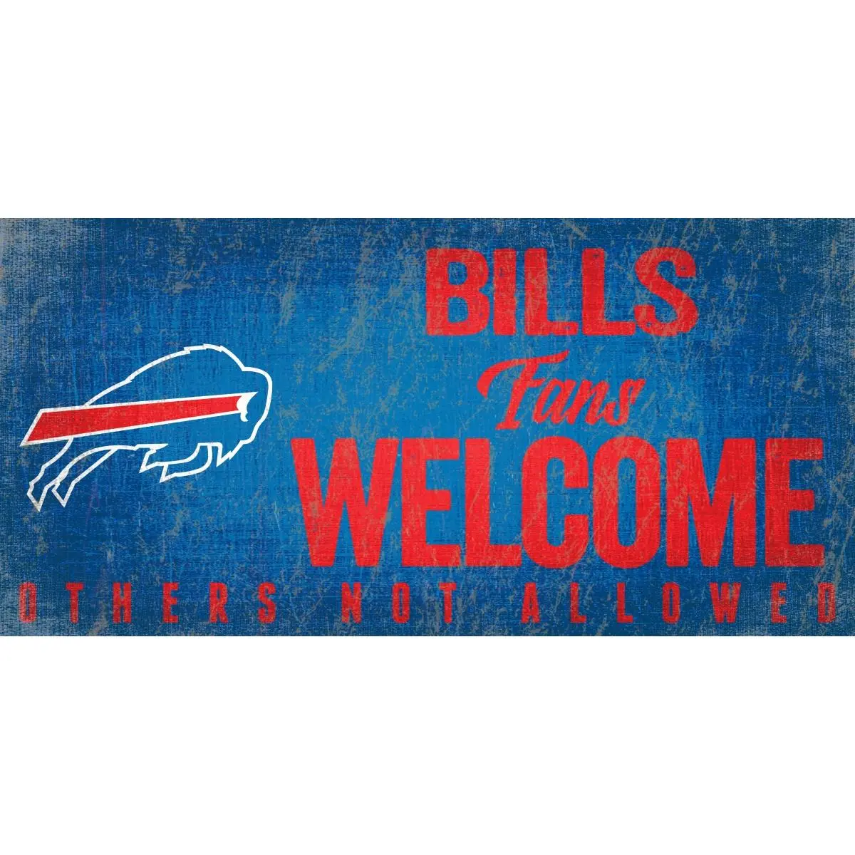Buffalo Bills Wooden Sign - 12x6 in Home Decor Plaque, Home Supplies Hanging Rope Accessory for Fans' House Wall, Indoors, Office Decor