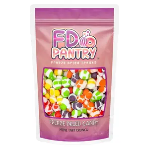 Freeze Dried Candy Mini Tarts Crunchy - Mix 4oz Resealable Snack Bag -  Cherry, Lemon, Lime, Orange, Grape Sweet Crunch Assortment Treat Gift