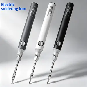5V USB Portable Electric Soldering Iron Set, Rechargeable Adjustable Temp Soldering Kit with Power Bank Compatibility for Electronics Repair & DIY