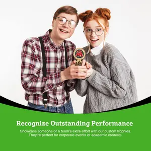 BuyAwardsandTrophies Resin Stand Easter Trophy - Plastic Trophy with Base, Awards and Trophies for Fun Contests, Prizes for Adults and Kids Brown, 5.5"/6"/7"