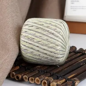 Handmade Lace Yarn, DIY Summer Cool Tank Top, Open Front Dress, Hat, Handwoven Thread, Segment Dyeing, Perfect for Crafting Projects
