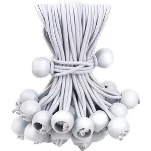 50/60Pcs Bungee Cords Set,6 Inch Heavy Duty Outdoor Bungee Cord with Balls,Tarp Tie Down Bungee Balls for Shelter,Camping,Cargo,Tent Poles UV Resistant,Christmas Party Gifts,Tools & Hardware