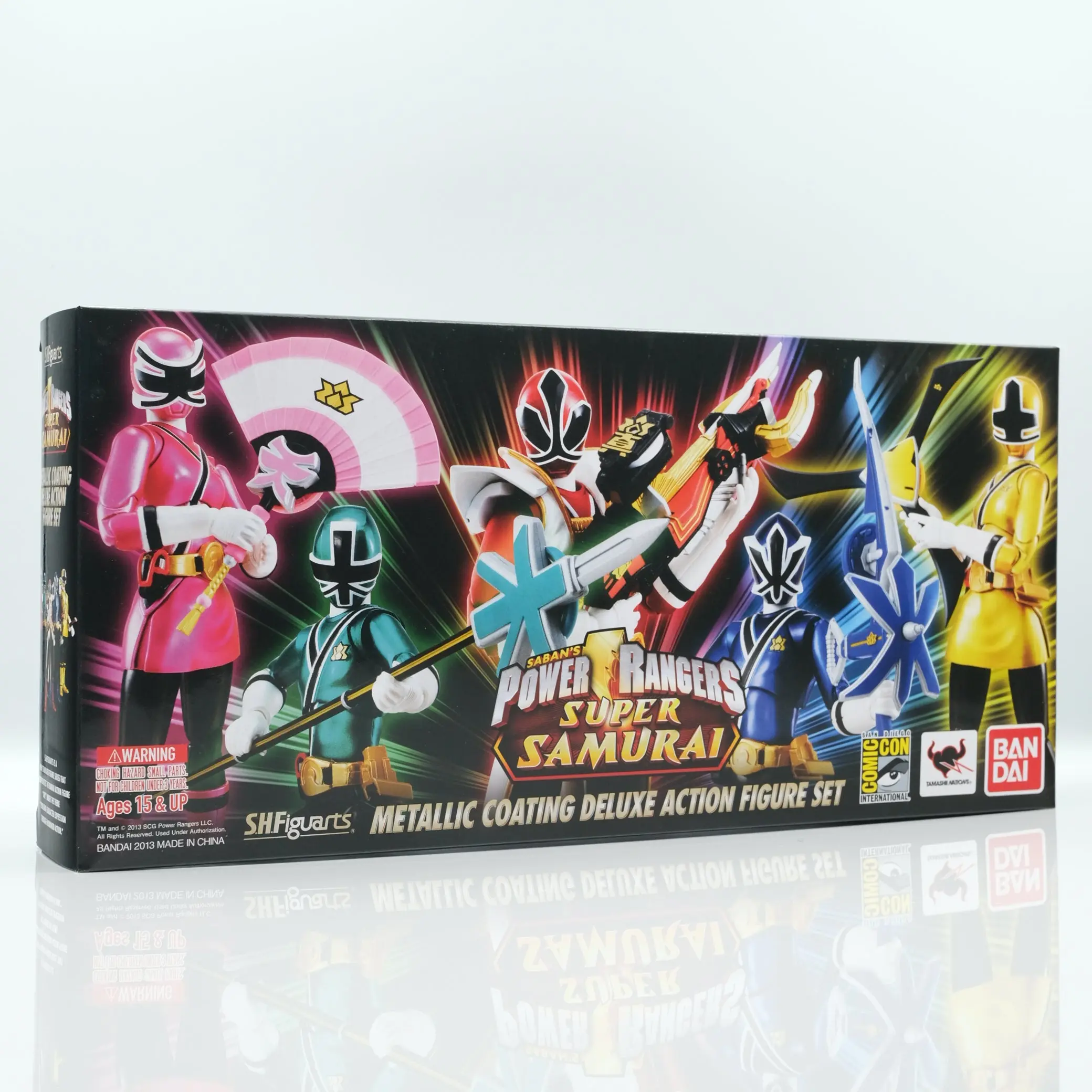Bandai S.H.Figuarts Power Rangers Super Samurai Metallic Coating Deluxe Action Figure Set SDCC 2013