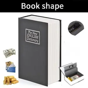 Book-shaped Money Jar With Password Lock, Single Hidden Storage Box, Mechanical Safe Case for Cash Jewelry Passport Valuables, Home Office Travel Use