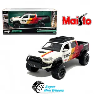 Maisto 1:24 Toyota Tacoma TRD Off Road TRD Pro – White with Racing Stripes
