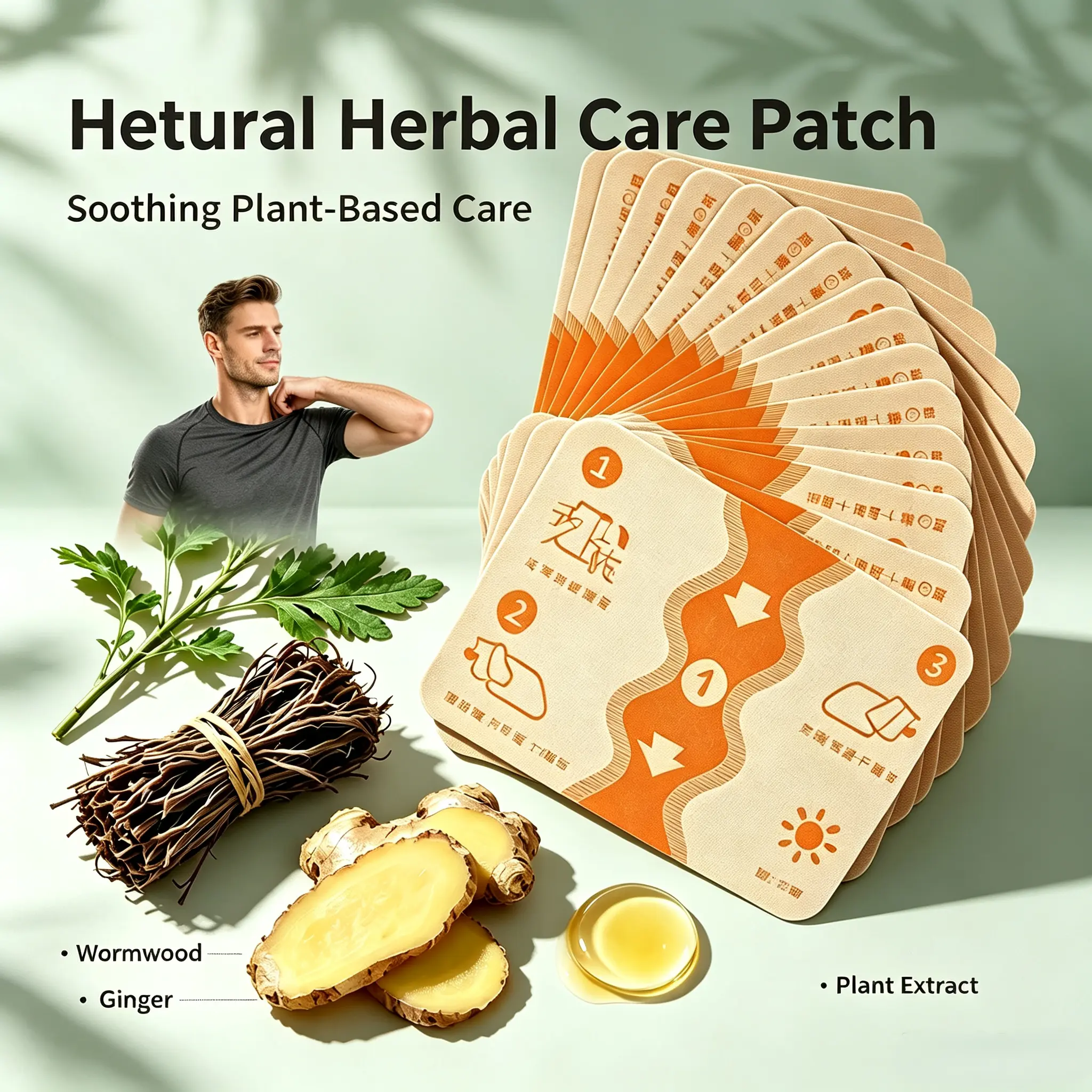 40Pcs Botanical Neck Comfort Patches | Maximum Strength Warming Pads with Herbal Extracts - 8 Hours of Natural Support for Neck Soreness & Stiffness