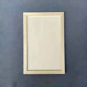 Wooden Canvas Boards – 12 Pack Square Wood Painting Panels for Acrylic Oil Watercolor, Pre Cut Holes for Hanging, Reinforced Edges Artist Panels, Bulk Wood Art Boards for DIY Crafts Supplies