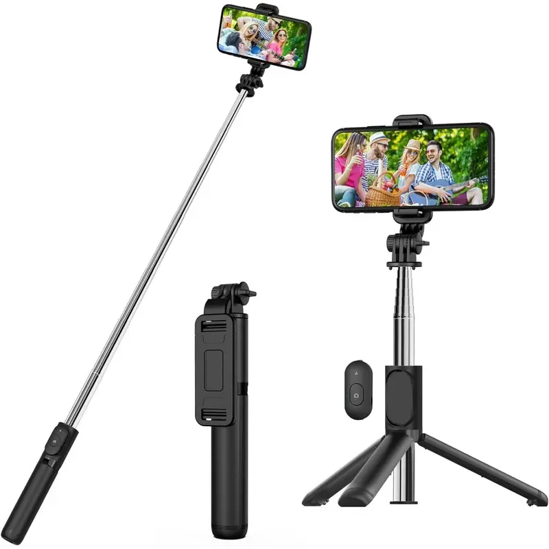 Universal Smartphone Holder Mount – Rotating Tripod Adapter Clip For Selfie Stick & Live Streaming