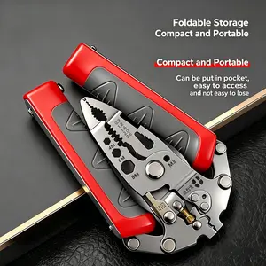 【MothersDayGift】SEESE 16 in 1 Wire Stripper Twister for Cutting and Pulling Wires, Voltage Tester Pliers,Cable Scissors, 12V to 250V Live,Null,Hot Wire Judgment AC DC, Audible and Flashing LED Alarms