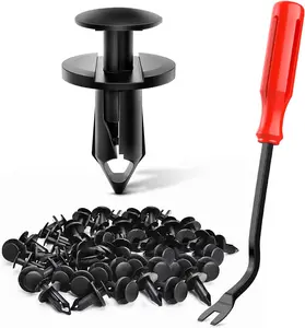 Nilight 100PCS Nylon Bumper Rivet Clips for GM 21030249 for Ford N807389S for Chrysler 6503598,1PC Bonus Fastener Remover