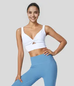Halara Softlyzero️ Airy Low Support Twisted Cut Out Backless Cool Touch Barre Ballet Dance Sports Bra