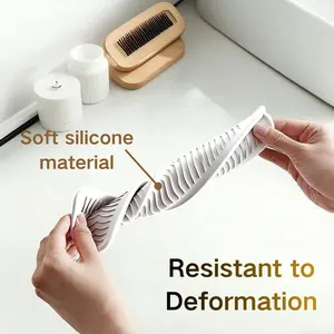 Silicone Hair Curler Storage Bag, Heat-Resistant Travel Organizer, Portable Straightener Case, Durable Silicone Material, Curling Iron