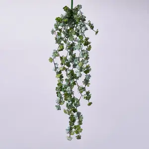 Forest Green Fountain Succulent Faux Hanging Vine Bush Spray - 22"