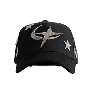 Barbas x CT galaxy Cap with Verification Chip High-Quality Black and gold cross design