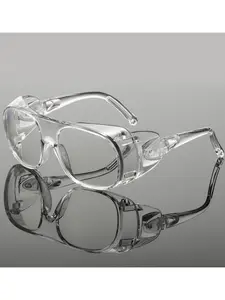 Transparent Frame Spray Paint Protection Glasses, Windproof Sand Dust Proof Splash Guard, Indoor Outdoor Eyewear, Unisex Outdoor Wear
