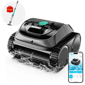 #summerwins WYBOT C1 Robotic Pool Vacuum for Inground Pools, 150min Cordless Runtime, 4-in-1 Wall & Waterline Cleaning, Covers Up to 1,614 Sq.ft, Smart Navigation & App Control, Free Handheld Pool Cleaner Included