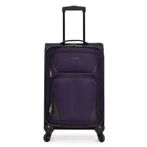 U.S Traveler US08125L23 22 in. Carry-on Durable Luggage & Bags, Aviron Bay Expandable Softside Spinner Wheel Luggage, Purple